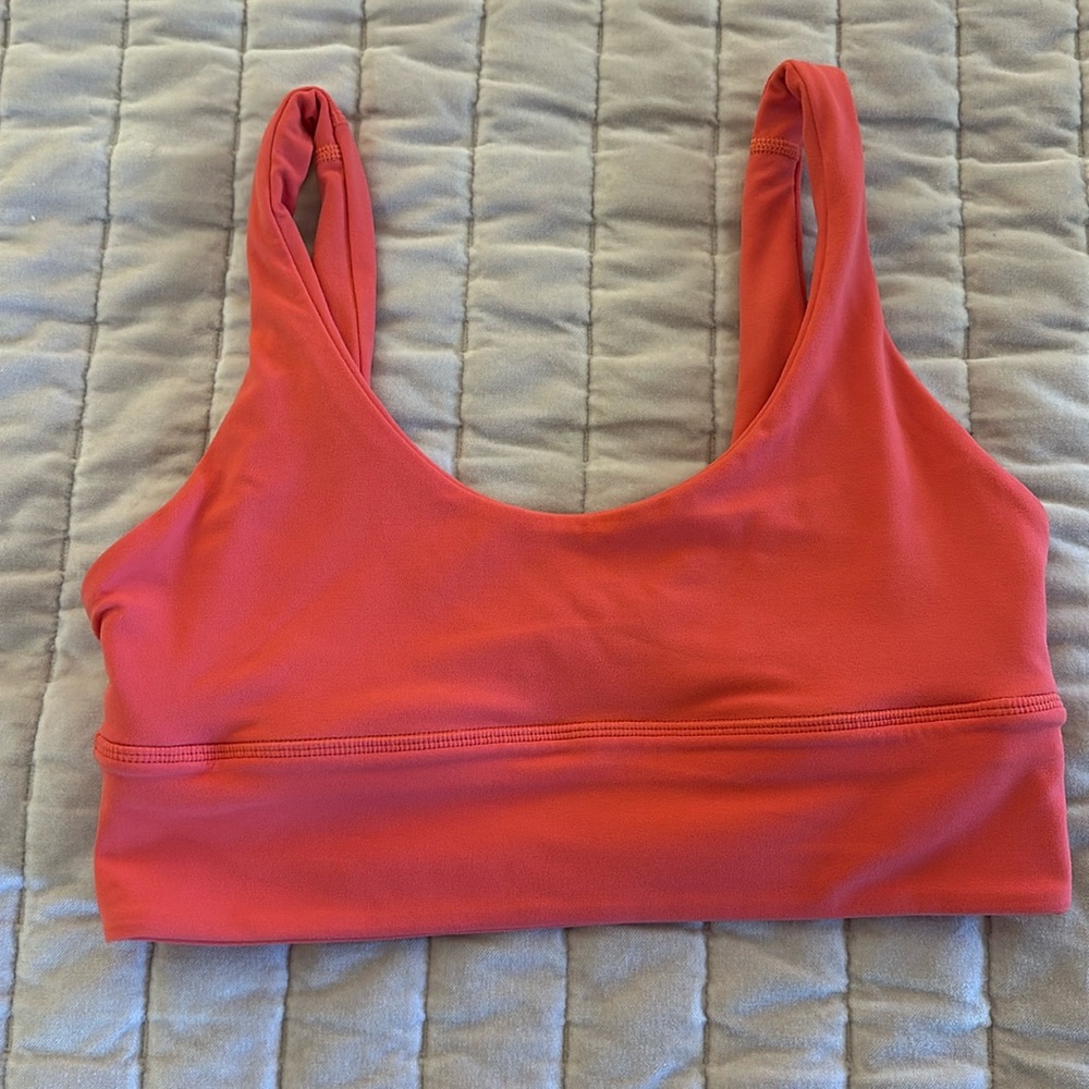 Orange Lululemon sports bra